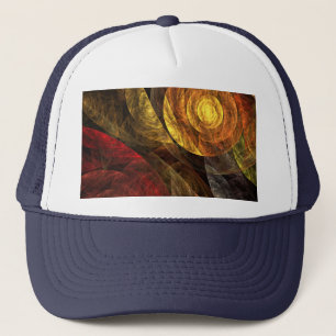 Sun Flower Floral Modern Abstract Art Pattern Trucker Hat