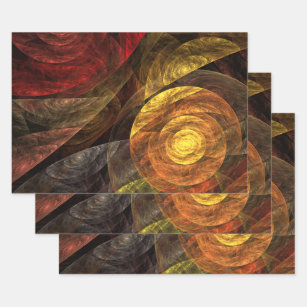 Sun Flower Floral Modern Abstract Art Pattern Wrapping Paper Sheet