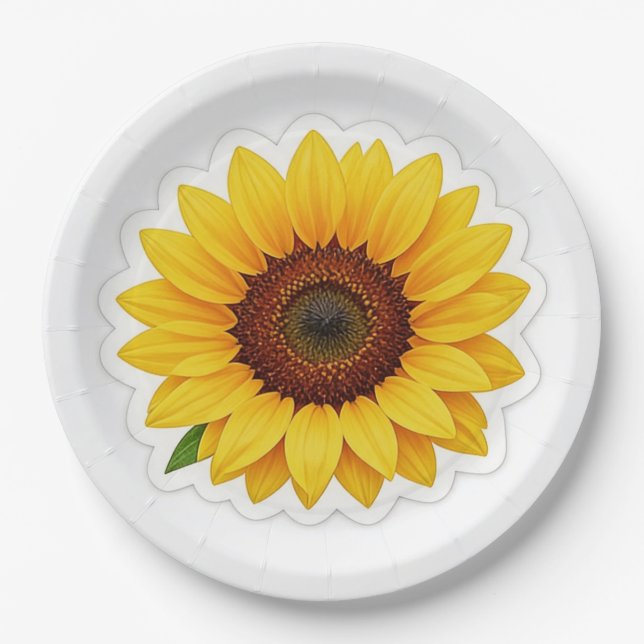 Sun flower paper plate (Front)