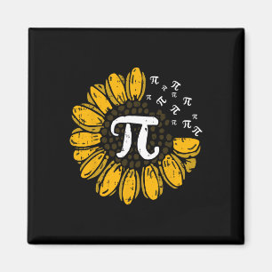 Sun-flower Pi Day Cool Math Symbols Teacher Studen Magnet