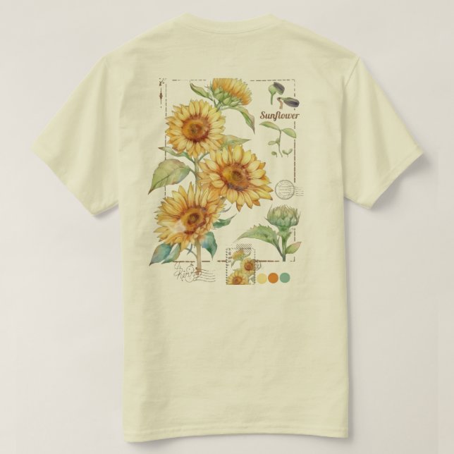 Sun Flower T shirt (Design Back)