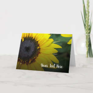 Sun Flower yellow garden flower Personalised Card