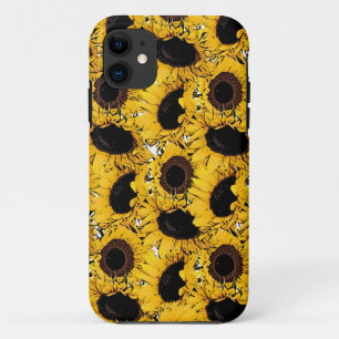 sun flowers petals swim dive marine nature yellow iPhone 11 case