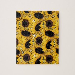sun flowers petals swim dive marine nature yellow jigsaw puzzle