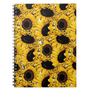 sun flowers petals swim dive marine nature yellow notebook