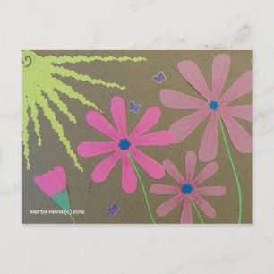 Sun & Flowers - Scrapbook Postcard