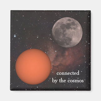 sun, full moon, Nebula  Magnet