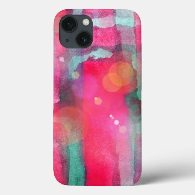 Sun glare abstract painted watercolor Case-Mate iPhone case (Back)