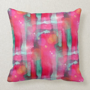 Sun glare abstract painted watercolor cushion