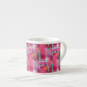 Sun glare abstract painted watercolor espresso cup