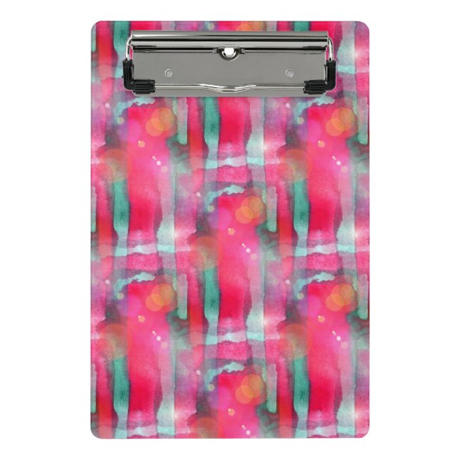 Sun glare abstract painted watercolor mini clipboard (Front)