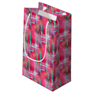 Sun glare abstract painted watercolor small gift bag