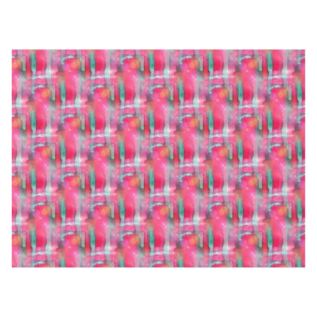 Sun glare abstract painted watercolor tablecloth (Front (Horizontal))