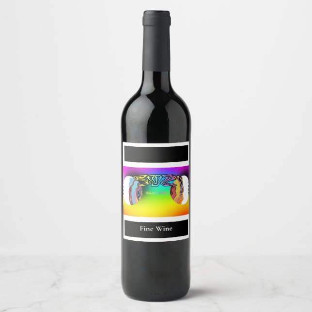 SUN GLASSES Logo  Wine Label (Front)