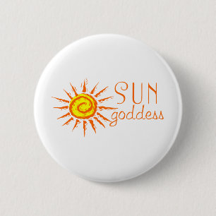 Sun Goddess 6 Cm Round Badge
