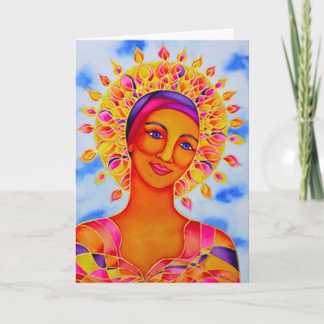 Sun Goddess by Rita Loyd Card (Front)