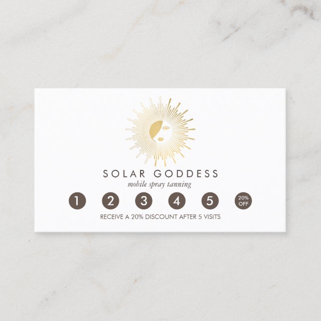 Sun Goddess Girl Logo Spray Tanning Loyalty (Front)