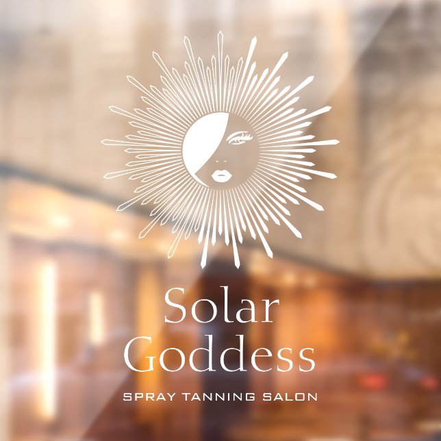 Sun Goddess Girl Spray Tanning Salon Window Cling (Sheet 2)