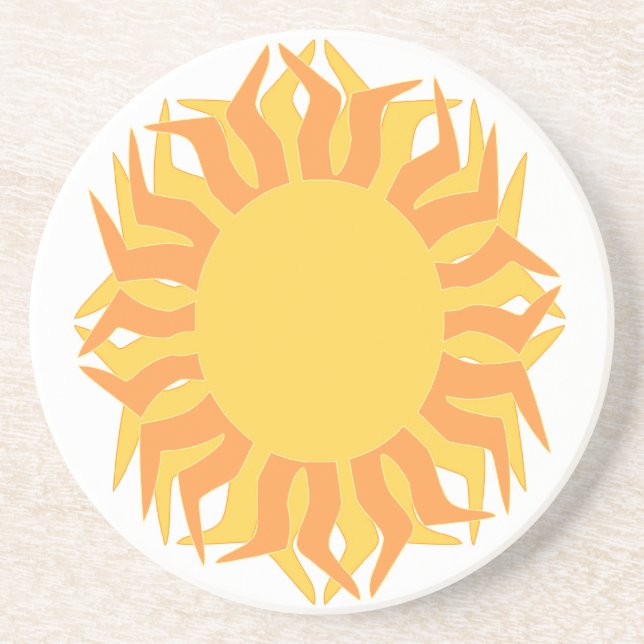 Sun Graphic Sandstone Coaster (Front)