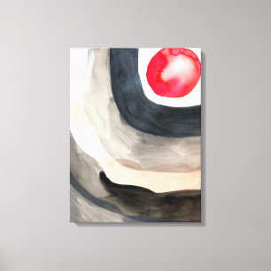 Sun grey and black abstract modern art canvas print