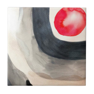 Sun grey and black abstract modern art tile