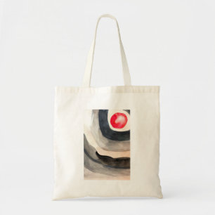 Sun grey and black abstract modern art tote bag