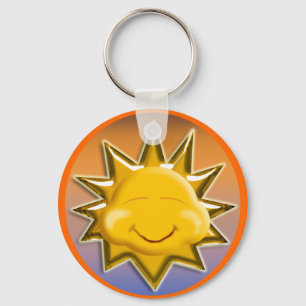 sun happy key ring