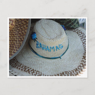 sun hat bahamas postcard