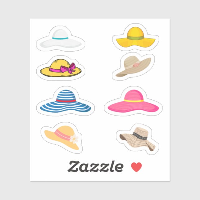 Sun Hat Stickers (Sheet)