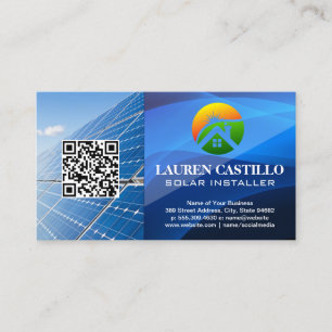 Sun Home Logo   Solar Panels   QR Business Card