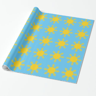 Sun in a sky wrapping paper