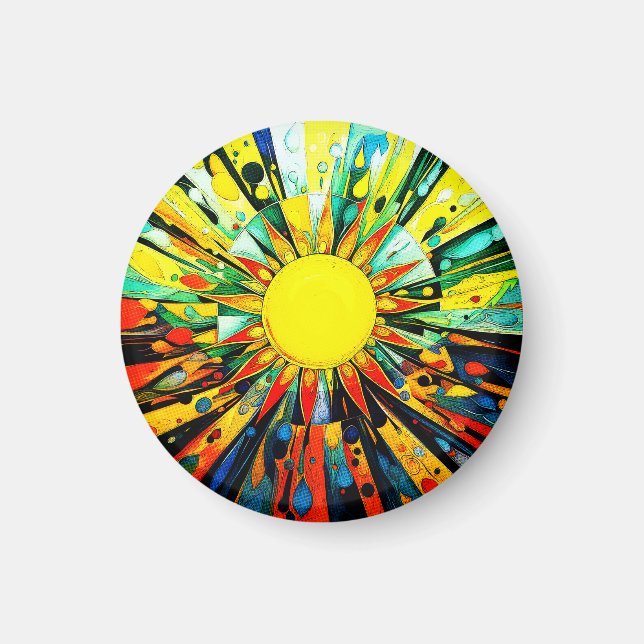 Sun In Abstract 910 Magnet (Front)