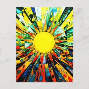 Sun In Abstract 910 Postcard