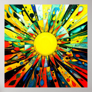 Sun In Abstract 910 Poster