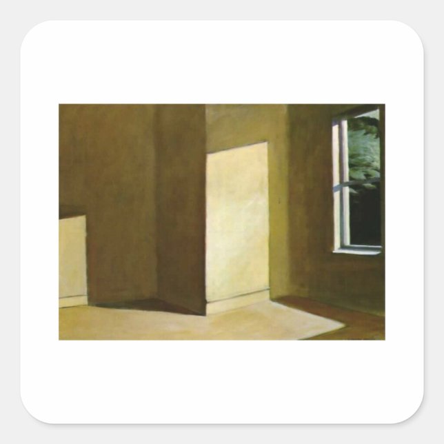 Sun in an Empty Room - Edward Hopper Square Sticker (Front)
