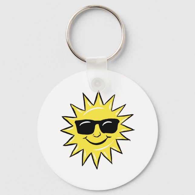 Sun in glasses key ring (Front)