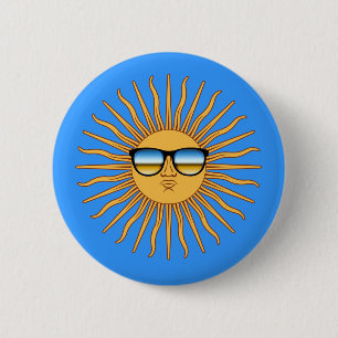 Sun in Shades 6 Cm Round Badge