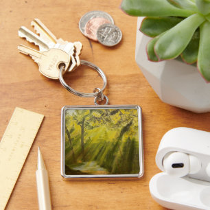 Sun in the Woods, by Gary Poling Key Ring