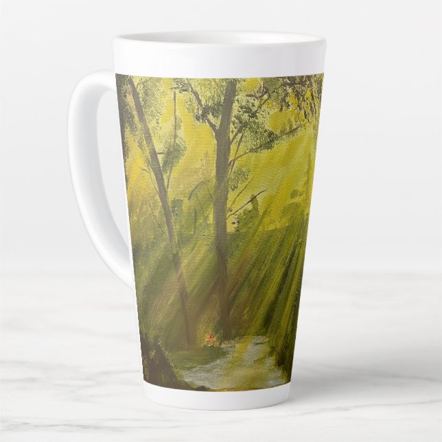Sun in the Woods, by Gary Poling Latte Mug (Left Angle)