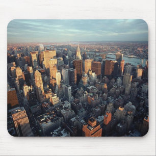 Sun Is Setting On New York City City-scape View Mouse Mat
