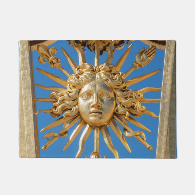 Sun King on Golden gate of Versailles castle Doormat (Front)