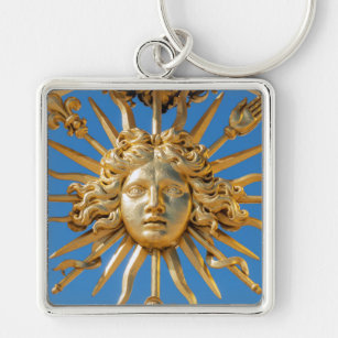 Sun King on Golden gate of Versailles castle Key Ring