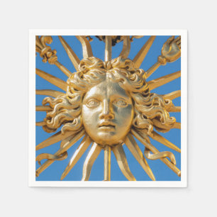 Sun King on Golden gate of Versailles castle Napkin
