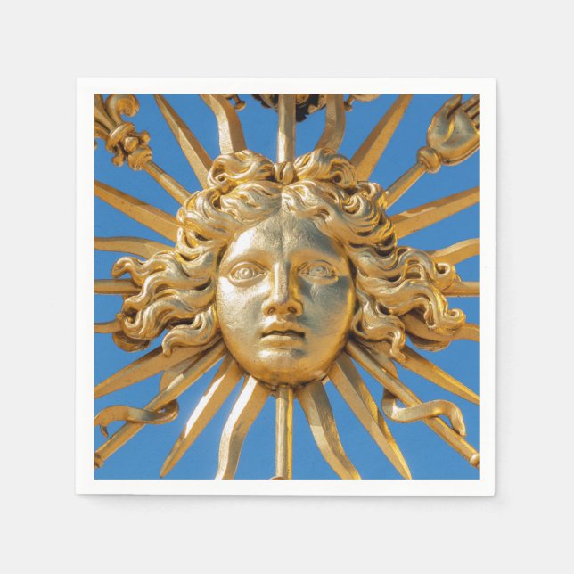 Sun King on Golden gate of Versailles castle Napkin (Front)