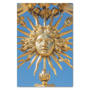 Sun King on Golden gate of Versailles castle Tissue Paper