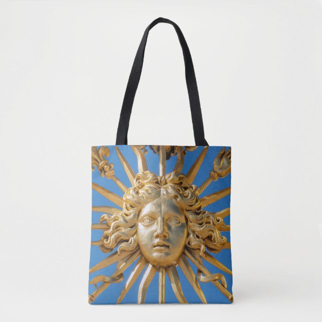 Sun King on Golden gate of Versailles castle Tote Bag (Front)