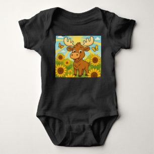 Sun-Kissed & Antlered – Bright Nature Tee for Kids