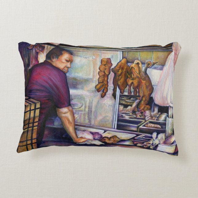 Sun-Kissed Chicken, Singapore Decorative Cushion (Back)