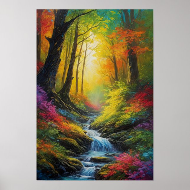 Sun Kissed Forest of Colours Poster (Front)