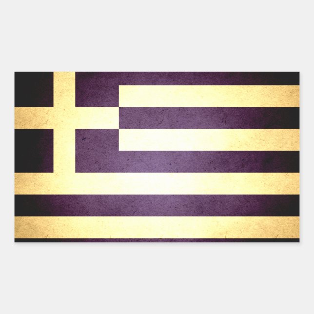 Sun kissed Greece Flag Rectangular Sticker (Front)